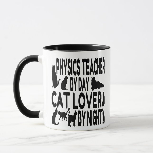 Cat Lover Physics Teacher Mug (Left)