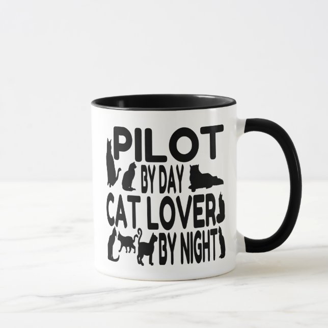 Cat Lover Pilot Mug (Right)