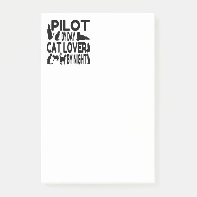 Cat Lover Pilot Post-it Notes (Front)