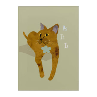 Cat Lover Poster with Words of Wisdom Acrylic Print