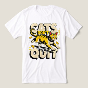 Cat Lover Power Gift for Determined Owners Tri-Blend Shirt