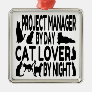 Cat Lover Project Manager Metal Ornament