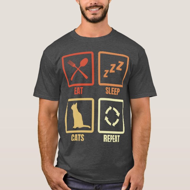 Cat Lover Routine friend T-Shirt (Front)
