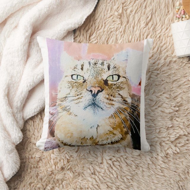 Cat Lover’s Pillow – Cozy Feline Accent for Home D (Blanket)