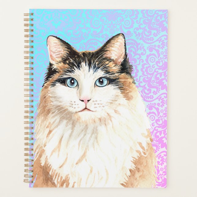 Cat lover`s yearly or goals planner (Front)