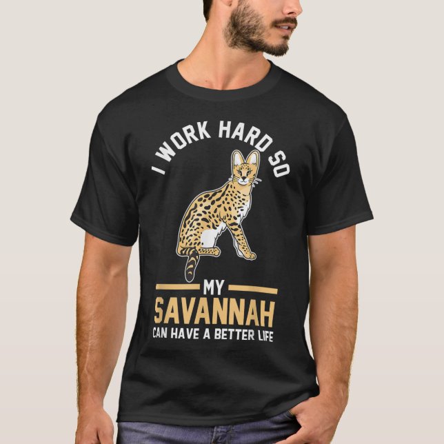 Cat Lover Savannah T-Shirt (Front)