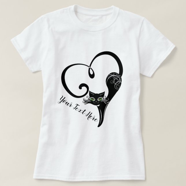CAT LOVER  | Siamese Cat Heart Shaped Tail T-Shirt (Design Front)