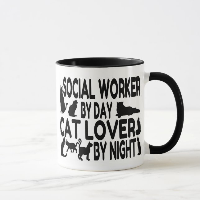 Cat Lover Social Worker Mug (Right)