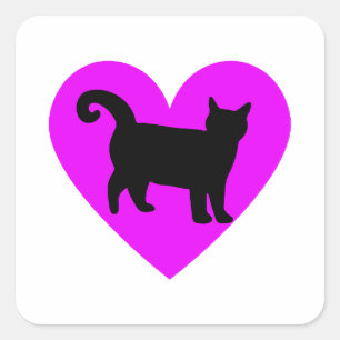 Cat Lover Square Sticker
