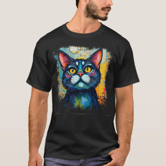 Cat lover t-shirt - abstraction of artwork