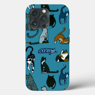Cat Lover Teal   iPhone 13 Pro Case
