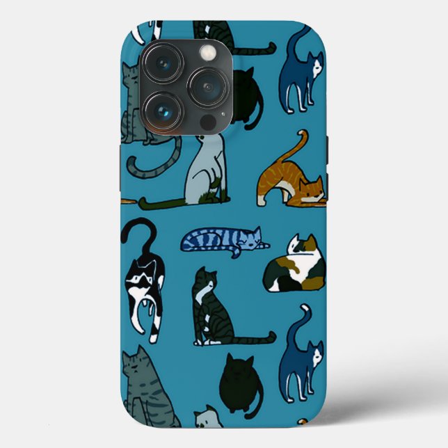 Cat Lover Teal   Case-Mate iPhone Case (Back)