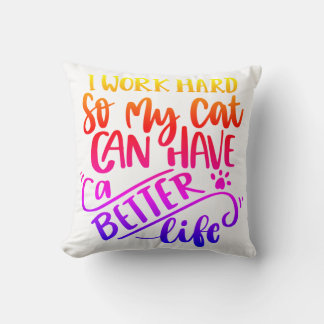 Cat lover throw pillow