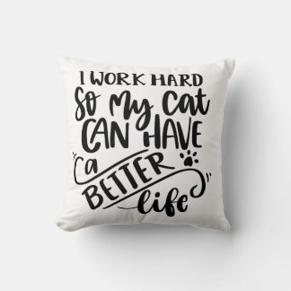 Cat lover throw pillow