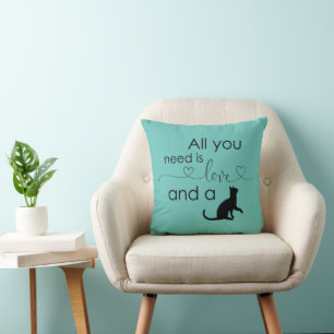 Cat Lover Throw Pillow
