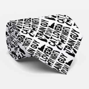 Cat Lover Train Guy Tie