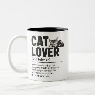 Cat Lover Two-Tone Coffee Mug