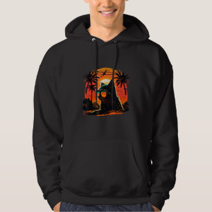Cat Lover Vacation Design Cat In Sunglasses On Sun Hoodie
