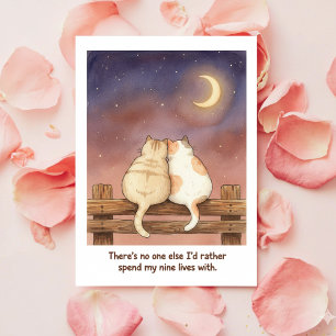 Cat Lover Valentine Card for My One and Only You