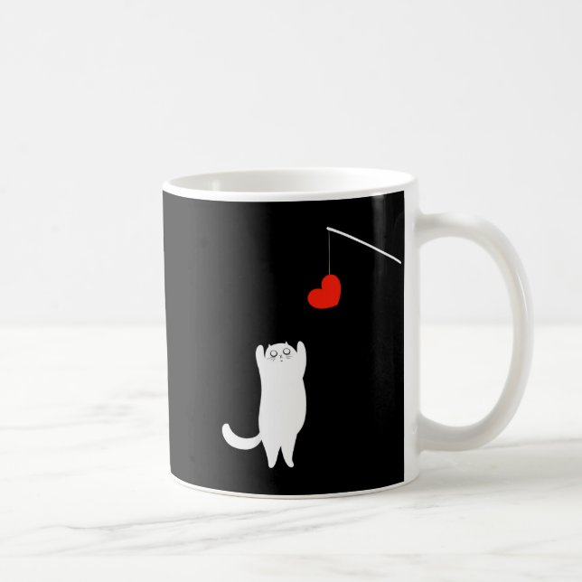 Cat Lover Valentine's Day Animal Affection Love Fu Coffee Mug (Right)