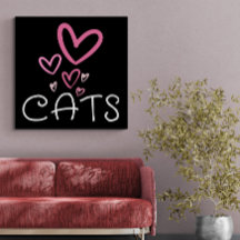 Cat Lover With Pink Lovehearts