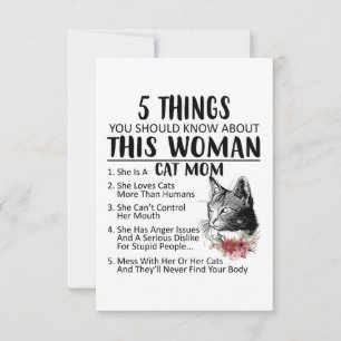 Cat Lover You Should Know About Cat Mom RSVP Card