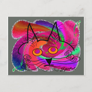 Cat Lovers abstract art gifts Postcard