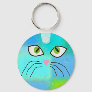 Cat Lovers Art "Cat Lady" Keychain