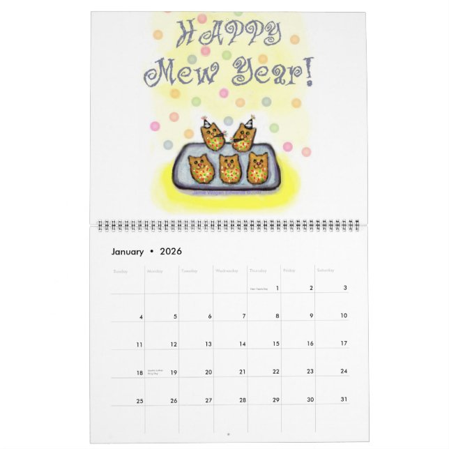 Cat Lover's Calendar for 2011 (Jan 2026)