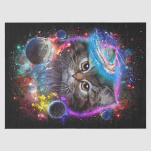 Cat Lovers Cat In Galaxy Space Cosmos Tissue Paper