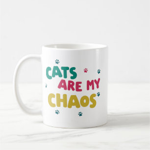 Cat Lovers' Chaos: A Colourful Confession Coffee Mug