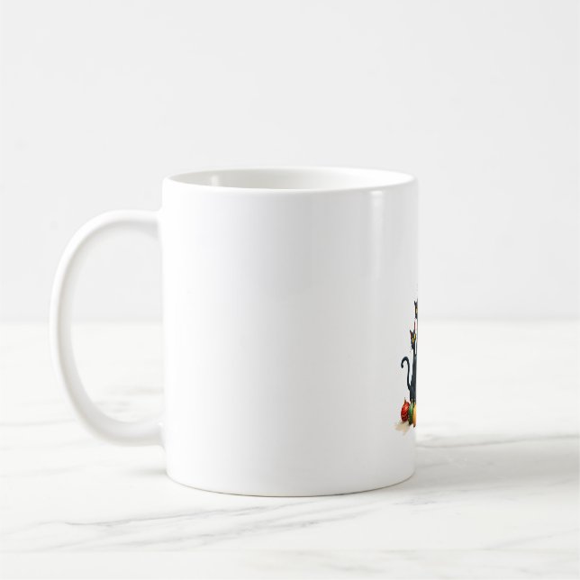 Cat Lovers Cute and Funny Holiday Tree Christmas 2 Coffee Mug (Left)