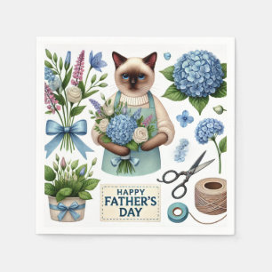 Cat Lovers Father's Day Wishes for Cat Dads Napkin