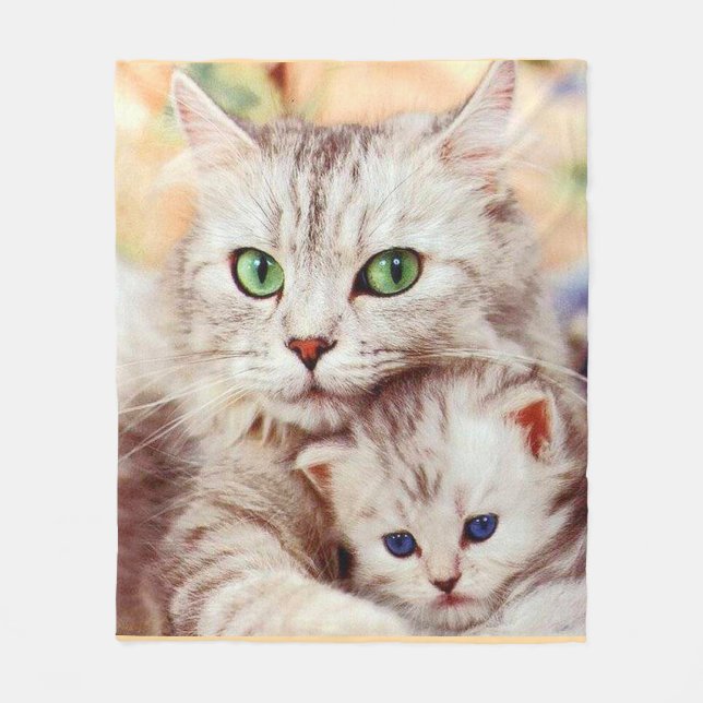 Cat Lovers Fleece Blanket (Front)