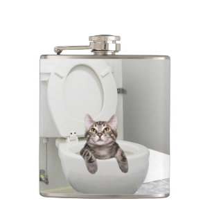 Cat Lovers funny Hip Flask