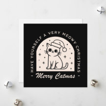 Cat lovers funny humour puns Christmas wishes 