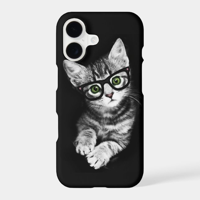 Cat Lover's Hipster Kitty iPhone 7 Case (Back)