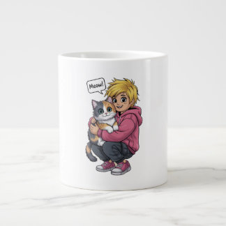 Cat lovers large coffee mug
