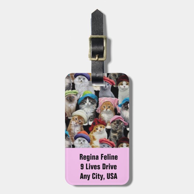Cat Lovers Luggage Tags (Front Vertical)