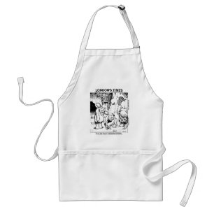 Cat-Lovers "Meownderthals" Offbeat Cartoon Gifts Standard Apron