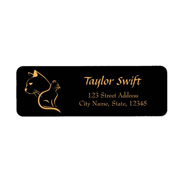 cat lover's name and personal address (Front)