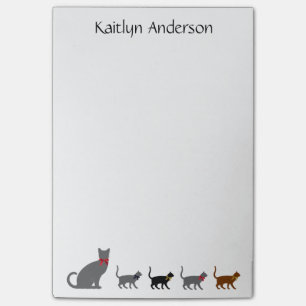 Cat Lovers' Post-It Notes, Personalize w Name Post-it Notes