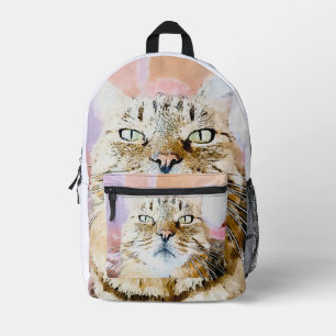 Cat Lover's  Printed Backpack