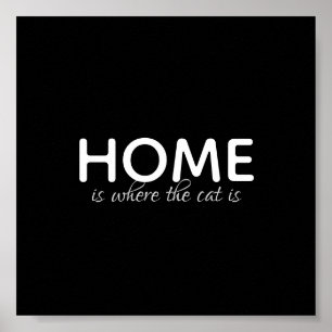 cat lovers quote poster black and white