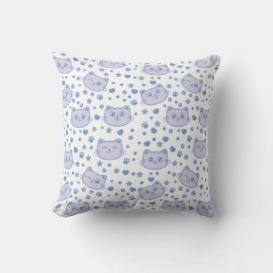Cat lovers so cute purple throw pillow