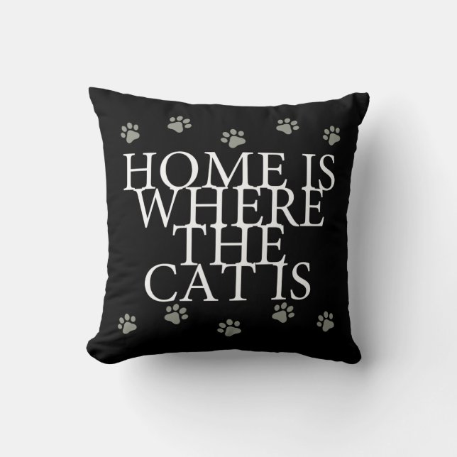 Cat Lover's Throw Pillow (Front)