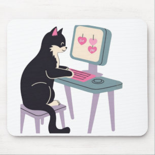 Cat lovers Tuxedo cat Moses pad  Mouse Pad