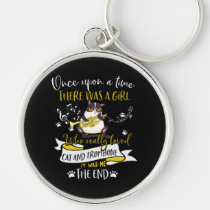 Cat Lovers Who Really Loved Cat And Trombone Keychain