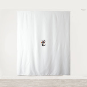 Cat Lovers Witches Hat on Tuxedo Cat Halloween Men Tapestry