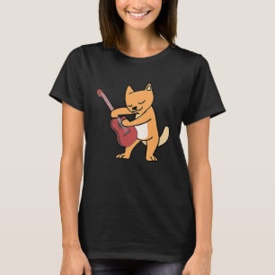 Cat Loves Musical Instruments Plays Guitar T-Shirt